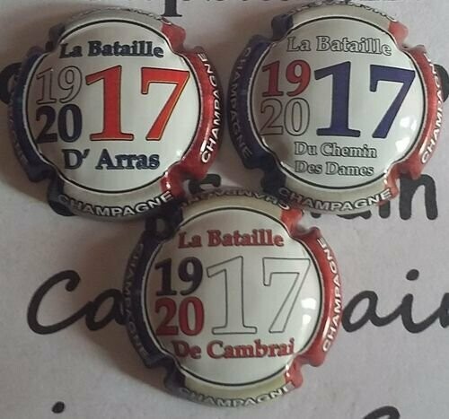SÉRIE CAPSULES CHAMPAGNE GENERIQUE BATAILLE DE 1917 REF C63B A C63D