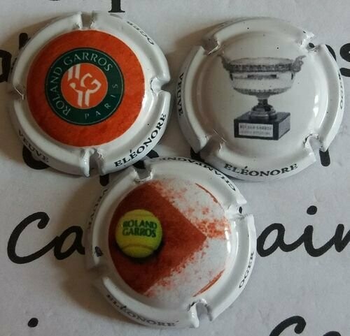 SÉRIE CAPSULES CHAMPAGNE VVE ELEONORE TENNIS REF N°25 A 25B