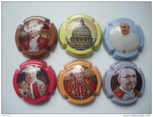 SERIE CAPSULES CHAMPAGNE ROBERT JEROME LES PAPES REF N°4/4e