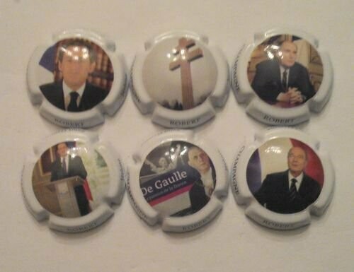 SERIE CAPSULES CHAMPAGNE ROBERT JEROME LES PRESIDENTS REF N°5/5e