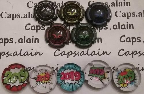 5 BELLES CAPSULES CHAMPAGNE DE MILLY RECTO VERSO REF N° 41/41d NEWS