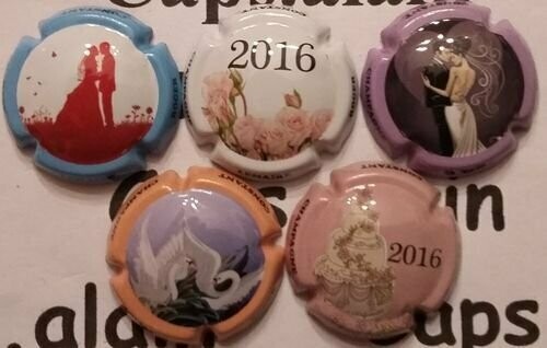 5 BELLES CAPSULES CHAMPAGNE LEMAIRE ROGER CONSTANT 2016 REF N°17 a 17d NEWS