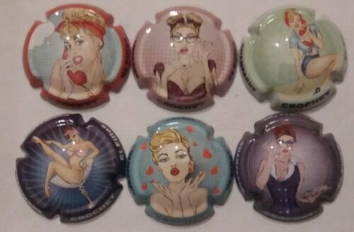 6 BELLES CAPSULES CHAMPAGNE CROCHET ET FILLES REF N°9/9E NEWS