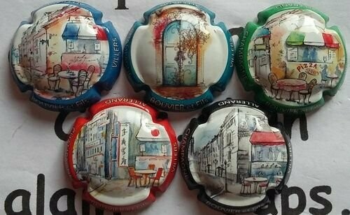 5 BELLES CAPSULES CHAMPAGNE BOUVIER & FILS RESTAURANTS REF N°8/8d NEWS