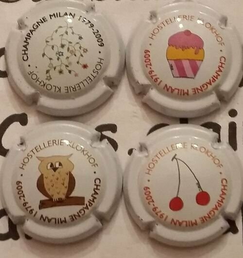 SERIE CAPSULES CHAMPAGNE MILAN JEAN ref N°41 a 44