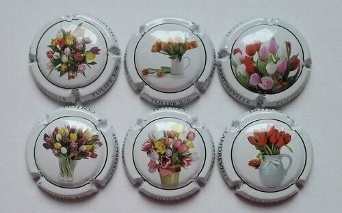 SERIE CAPSULES CHAMPAGNE COLLON LES TULIPES REF N°5/5e