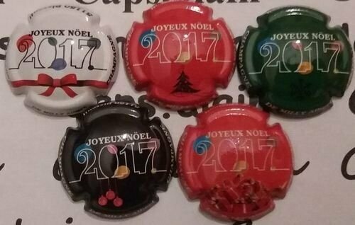 SÉRIE CAPSULES CHAMPAGNE DE MILLY ALBERT JOYEUX NOEL 2017 REF N°34/34d