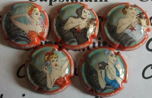 5 BELLES CAPSULES CHAMPAGNE CHAURE JEAN LOUIS LES PARISIENNES REF 973 a 973d NEWS
