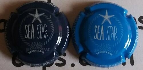 SÉRIE CAPSULES CHAMPAGNE GUILLETTE BREST SEA STAR ref N°64b et 64c
