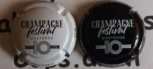 SÉRIE CAPSULES CHAMPAGNE GUILLETTE BREST festival oostende 2019 REF N°76 ET 76a