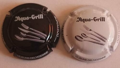 2 BELLES CAPSULES CHAMPAGNE LEJEUNE DEL'HOZANNE AQUA GRILL REF N°36 et 36a NEWS