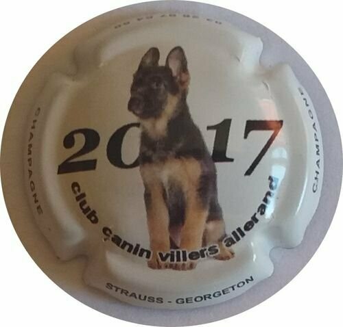 BELLE CAPSULE CHAMPAGNE STRAUSS GEORGETON CLUB CANIN 2017 REF N°29a NEWS