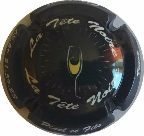 CAPSULE CHAMPAGNE PINEL ET FILS LA TÈTE NOIR REF N° 6