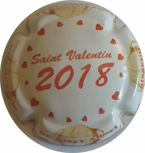 CAPSULE CHAMPAGNE DE MILLY ALBERT ST VALENTIN 2018 REF N°35
