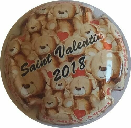 CAPSULE CHAMPAGNE DE MILLY ALBERT ST VALENTIN 2018 ref N°35a
