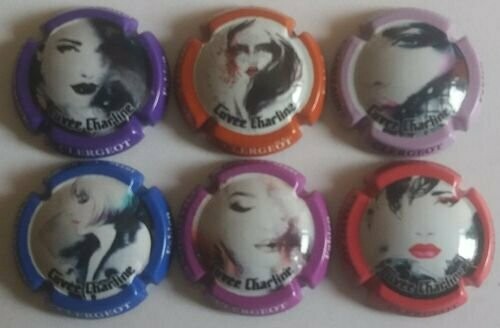 6 BELLES CAPSULES CHAMPAGNE CLERGEOT FABIEN CUVEE CHARLINE REF N°4 a 4e NEWS