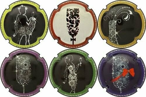 6 BELLES CAPSULES CHAMPAGNE PONSART BROCHET REF N°17 a 17e NEWS
