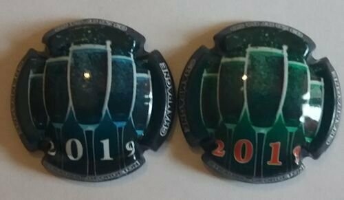 2 BELLES CAPSULES CHAMPAGNE STRAUSS GEORGETON 2019 REF N°30 et 30a NEWS