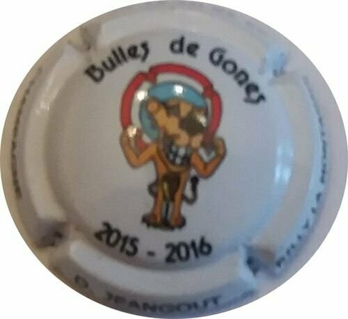 CAPSULE CHAMPAGNE JEANGOUT DIDIER BULLES DE GONES 2019 numerote sur 3000 ref N°2