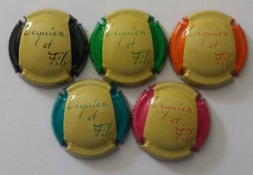 SÉRIE CAPSULES CHAMPAGNE LEQUIEN ET FILS REF N°4a a 4e