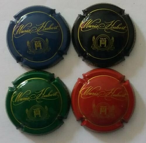 SÉRIE CAPSULES CHAMPAGNE WARIS HUBERT REF N° 1 a 4