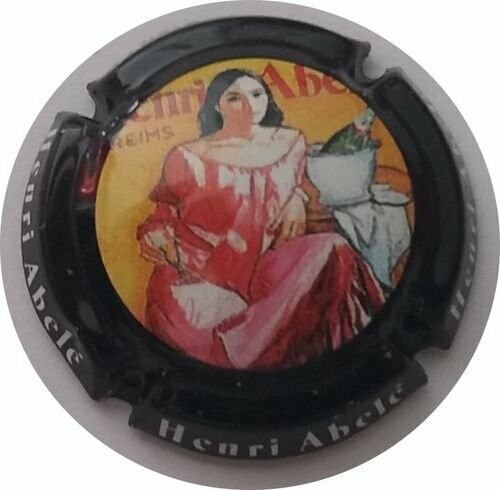 CAPSULE CHAMPAGNE ABELE HENRI écriture blanche ref/N°2