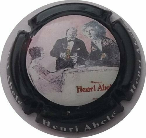 CAPSULE CHAMPAGNE ABELE HENRI écriture blanche ref/N°6