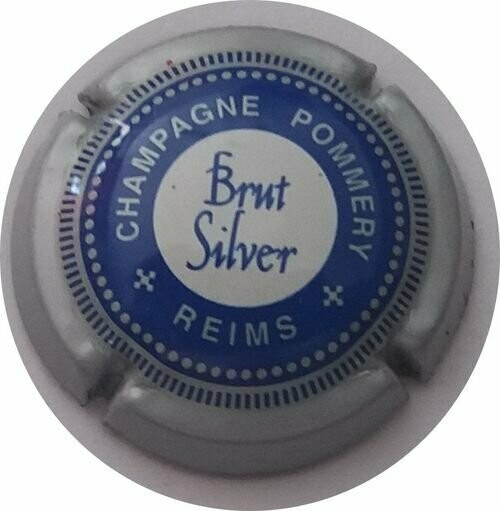 CAPSULE CHAMPAGNE POMMERY BRUT SILVER REF N°114