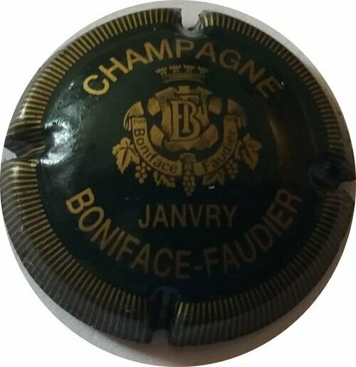 CAPSULE CHAMPAGNE BONIFACE FAUDIER STRIÉE REF N°2