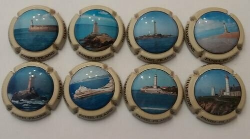 SÉRIE CAPSULES CHAMPAGNE FANIEL FILAINE LES PHARES REF N°42d a 42k