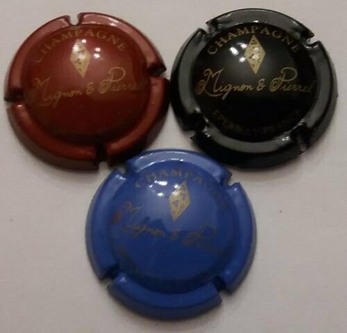 SÉRIE CAPSULES CHAMPAGNE MIGNON & PIERREL REF N°22 a 24