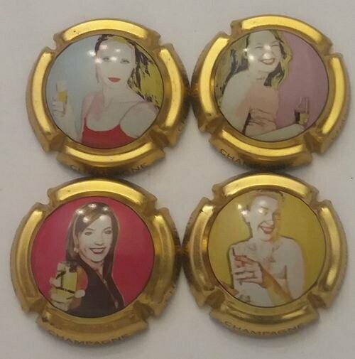 SÉRIE CAPSULES CHAMPAGNE GENERIQUE FEMMES REF N° 748 a 748c