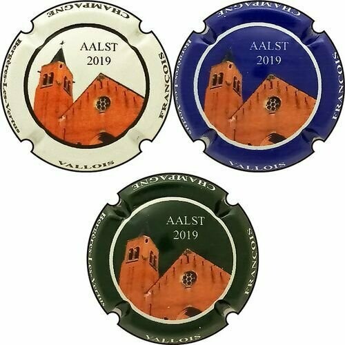 3 BELLES CAPSULES CHAMPAGNE VALOIS FRANCOIS CUVEE BELGE AALST NEWS