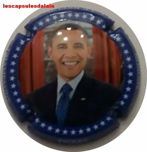 BELLE CAPSULE CHAMPAGNE PIERRE MIGNON OBAMA CONTOUR BLEU NEWS REF N°163