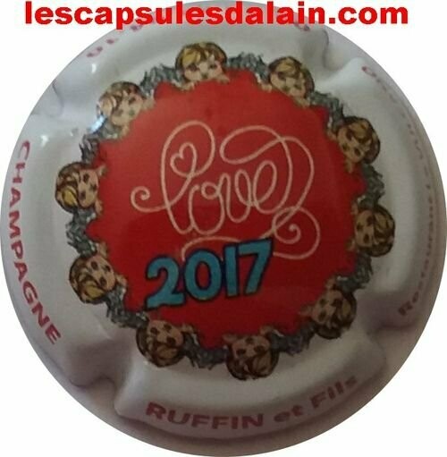 CAPSULE CHAMPAGNE RUFFIN ET FILS ST VALENTIN 2017 RÉF N°50a