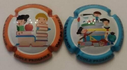 2 BELLES CAPSULES CHAMPAGNE DE BERLAND ECOLE PRIMAIRE NEWS REF N°1b et 1d