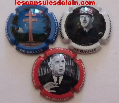 3 BELLES CAPSULES CHAMPAGNE GENERIQUE GENERAL DE GAULLE 2019 REF N°993c a 993e NEWS