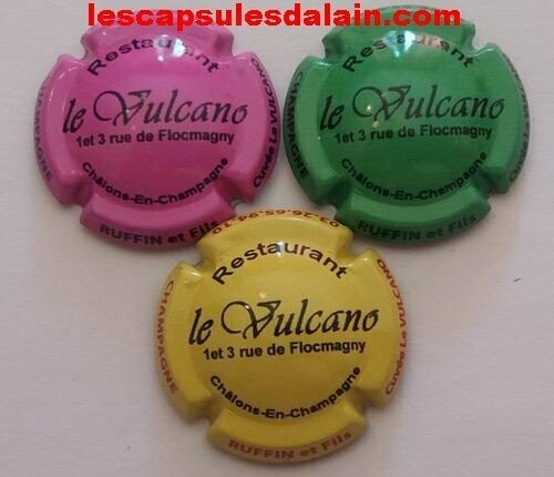 3 BELLES CAPSULES CHAMPAGNE RUFFIN ET FILS LE VULCANO 2019 NEWS REF N°59 A 59b