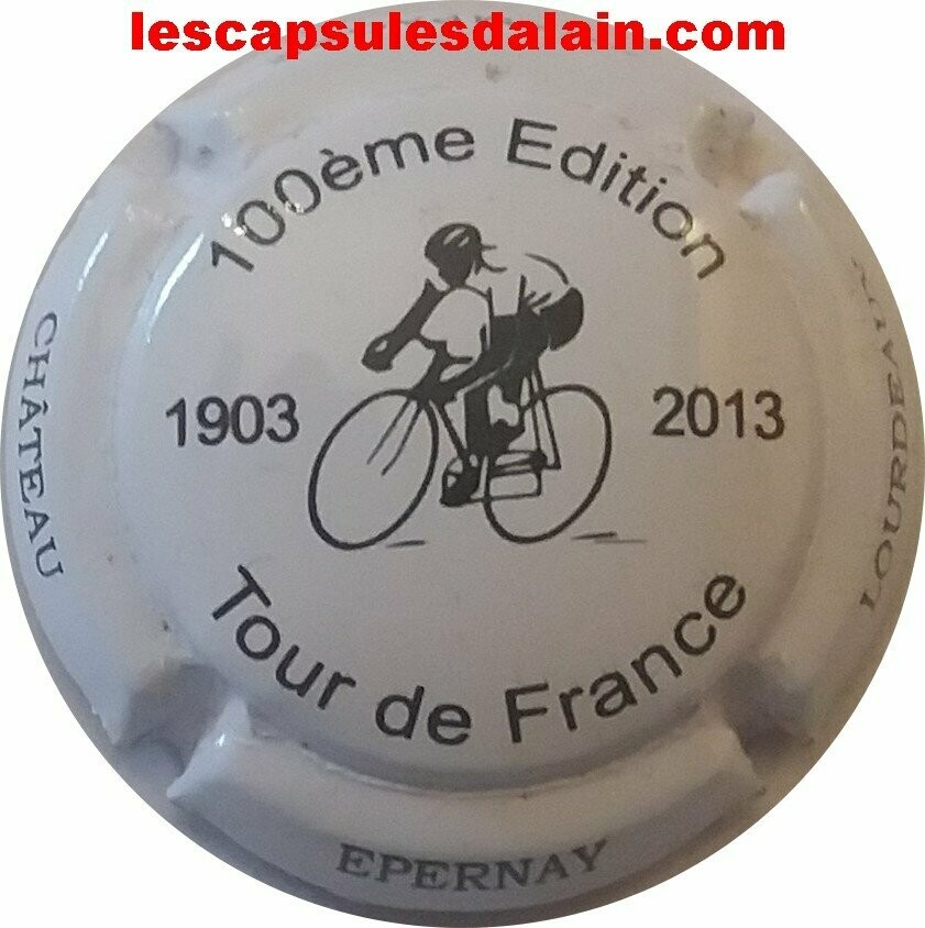 BELLE CAPSULE CHAMPAGNE CHATEAU LOURDEAUX TOUR DE FRANCE 2013 REF N°20a
