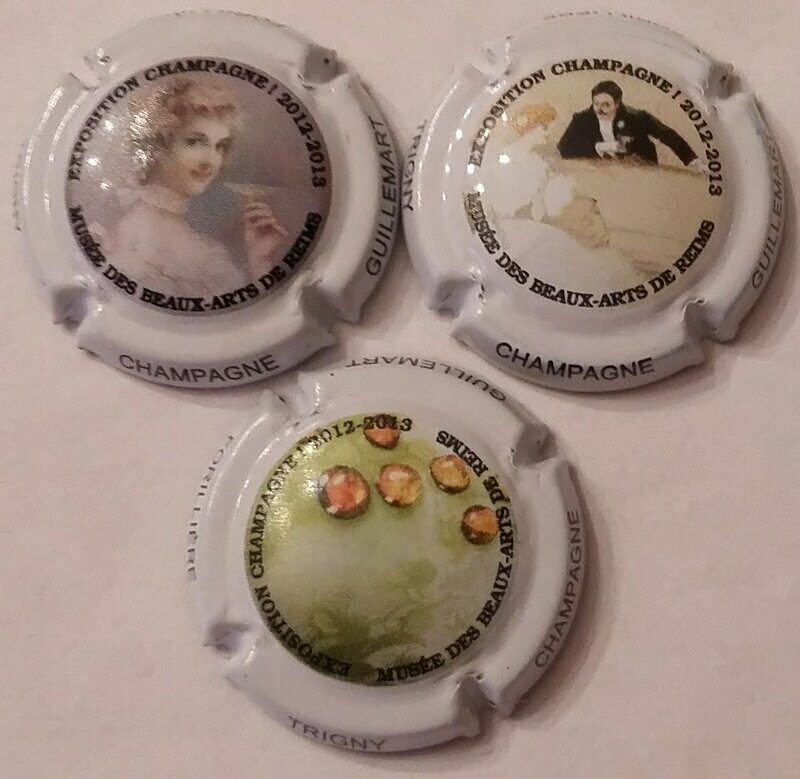 3 BELLES CAPSULES CHAMPAGNE GUILLEMART FORILLIERE REF N° 7 a 7b NEWS