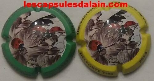 2 BELLES CAPSULES CHAMPAGNE DELPORTE YVES COCCINELLES 2019 RÉF N° 44f et 44j NEWS