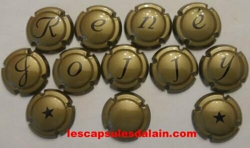 12 BELLES CAPSULES CHAMPAGNE JOLLY RENE VERSO ANGLAIS REF N°17a a 17ak NEWS