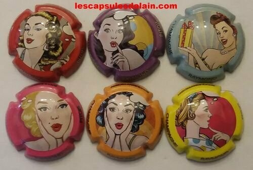 6 BELLES CAPSULES CHAMPAGNE PITOIS RAYMOND RÉF N°5 a 5e NEWS