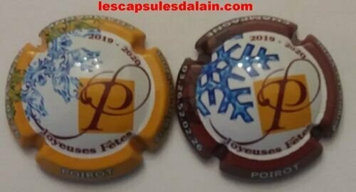 2 BELLES CAPSULES CHAMPAGNE POIROT NOEL 2019 REF N° 16 et 16a NEWS