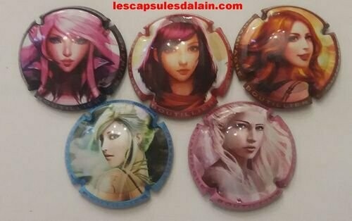 5 BELLES CAPSULES CHAMPAGNE BOUTILLIER GUINAND PORTRAIT REF N°5 a 5d NEWS