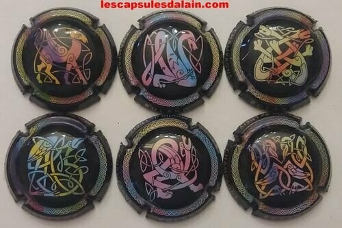 6 BELLES CAPSULES CHAMPAGNE BOLAND LAGERY REF N°7 a 7e NEWS
