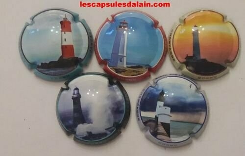 5 BELLES CAPSULES CHAMPAGNE CORNU JANCART LES PHARES REF N°10 a 10d NEWS