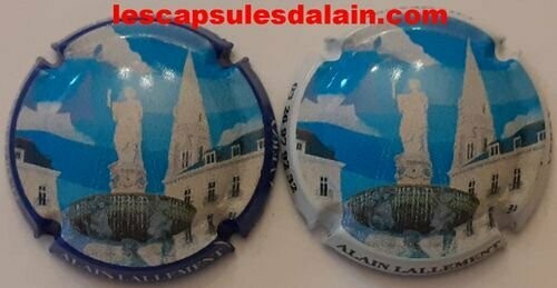2 BELLES CAPSULES CHAMPAGNE LALLEMENT ALAIN PLACE ROYALE REF N°12e et 12f NEWS