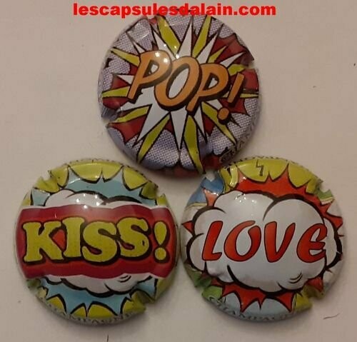 3 BELLES CAPSULES CHAMPAGNE GENERIQUE KISS LOVE NEWS