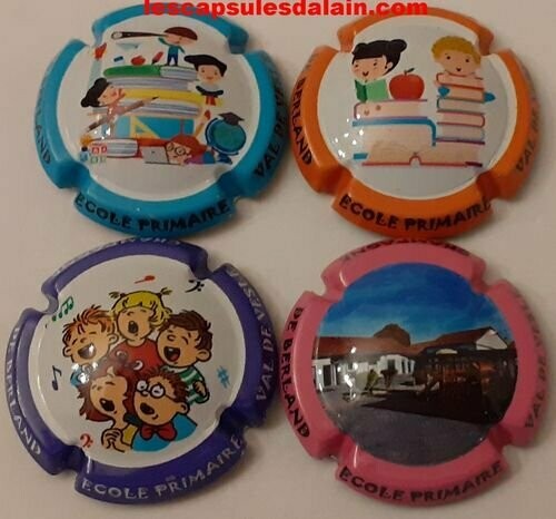 4 BELLES CAPSULES CHAMPAGNE DE BERLAND ECOLE PRIMAIRE N°1b a 1d et 2 NEWS